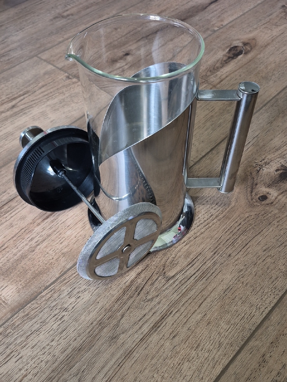 Cafe Du Chateau French Press Coffee Maker (34 oz) - Stainless Steel Coffee Press